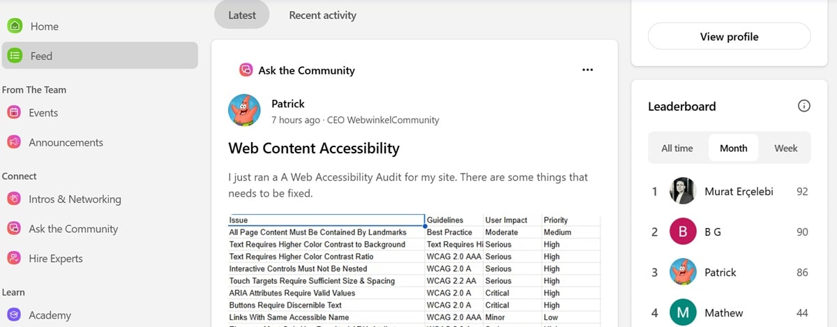 Bettermode's interface - A customisable community platform designed to help businesses and creators